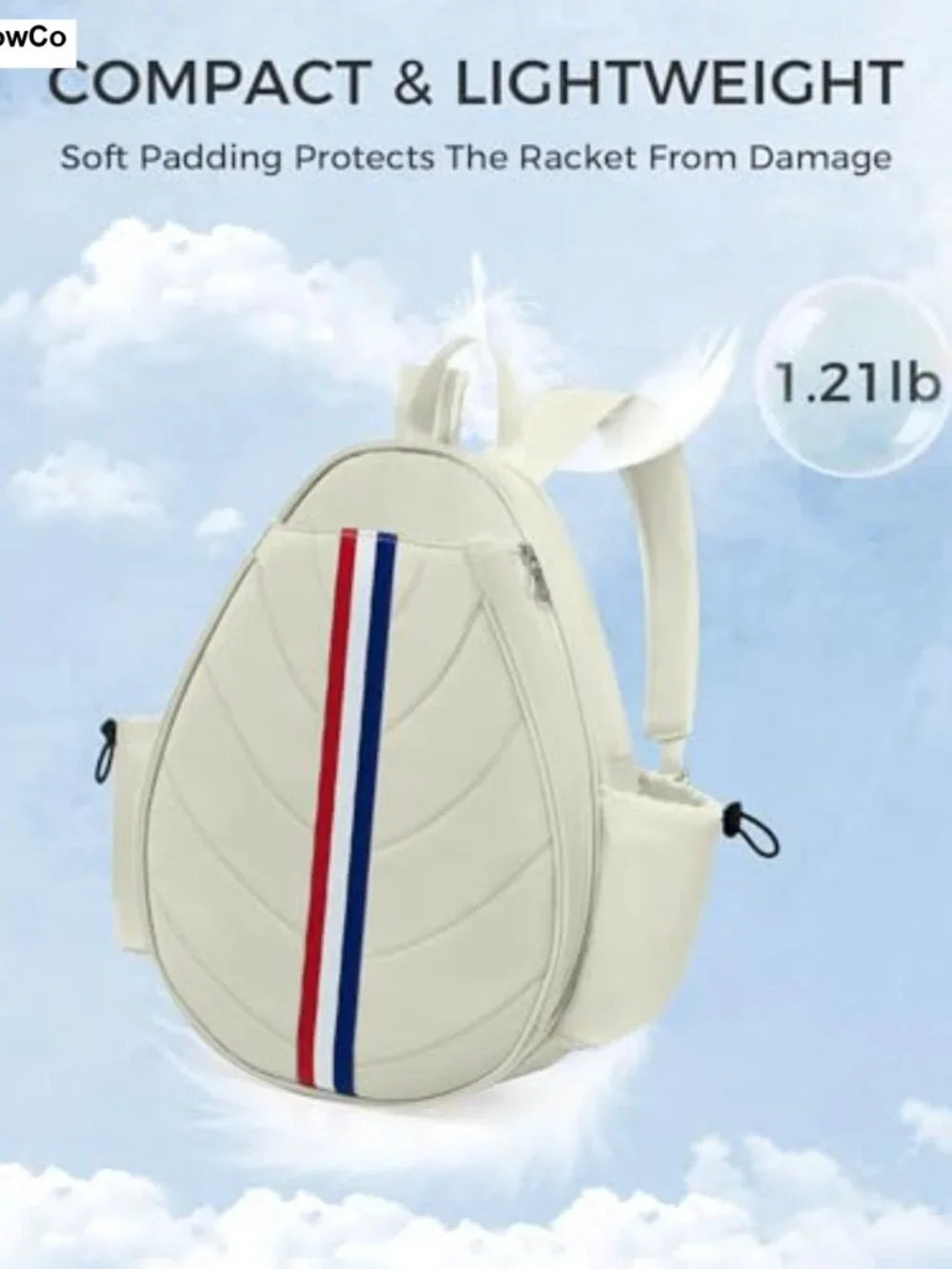 Tennis Bag Water Resistant Quilted Backpack for Women Men Pickleball Gear
